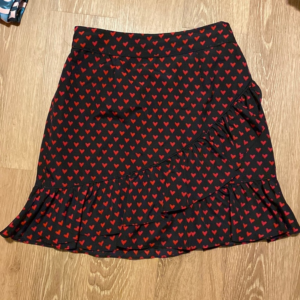 Maison Jules Ruffle Heart Skirt sz M